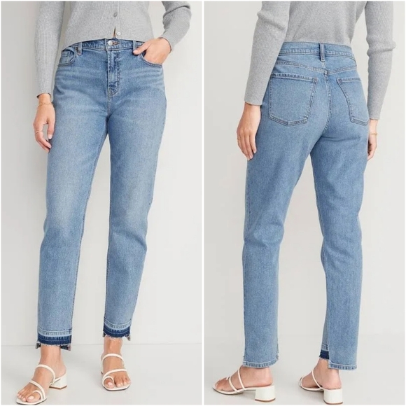 Old Navy Women's Boyfriend Jeans - Blue - Picture 2 of 8
